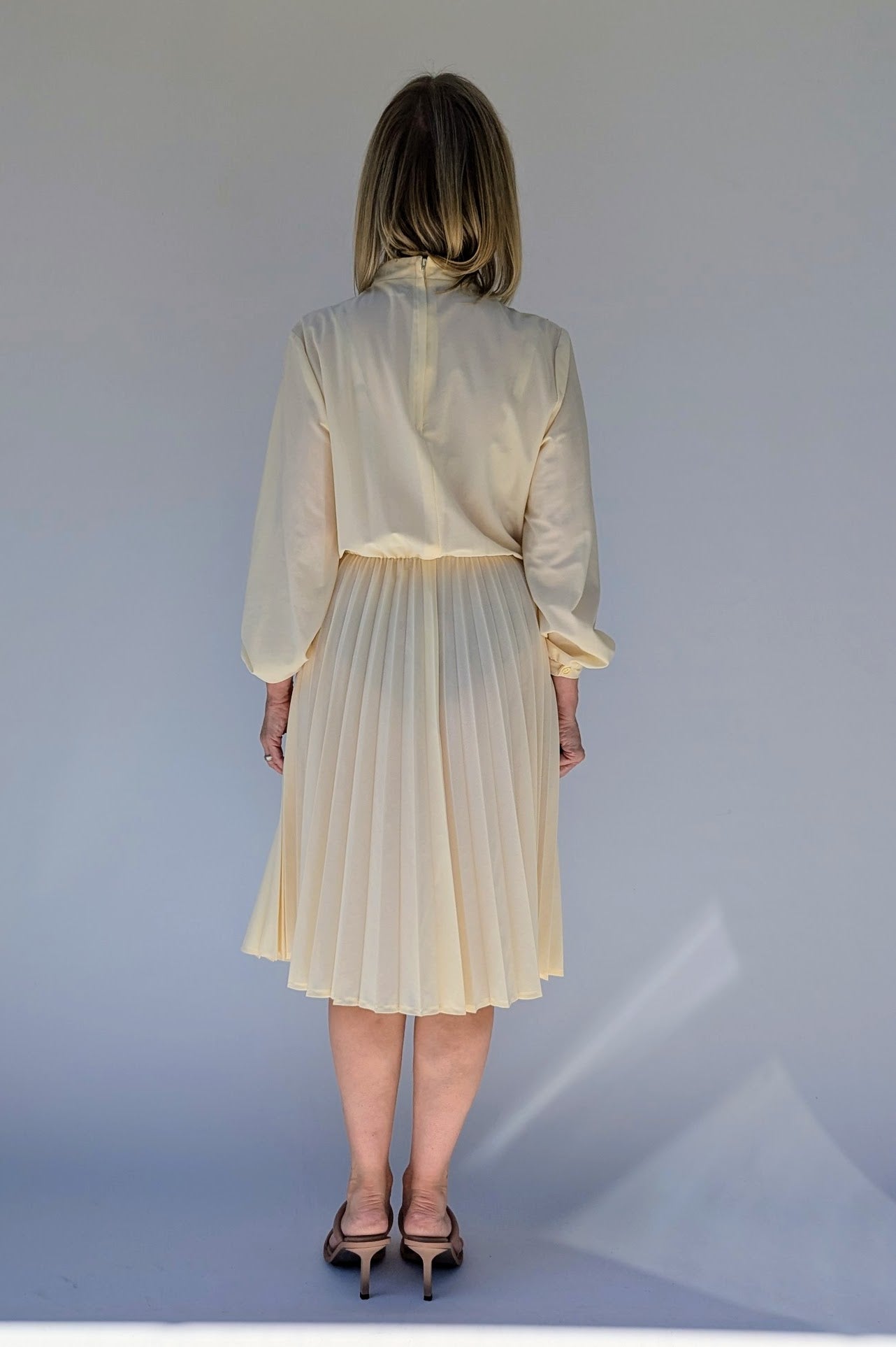 1970s Cream Tassel Dress