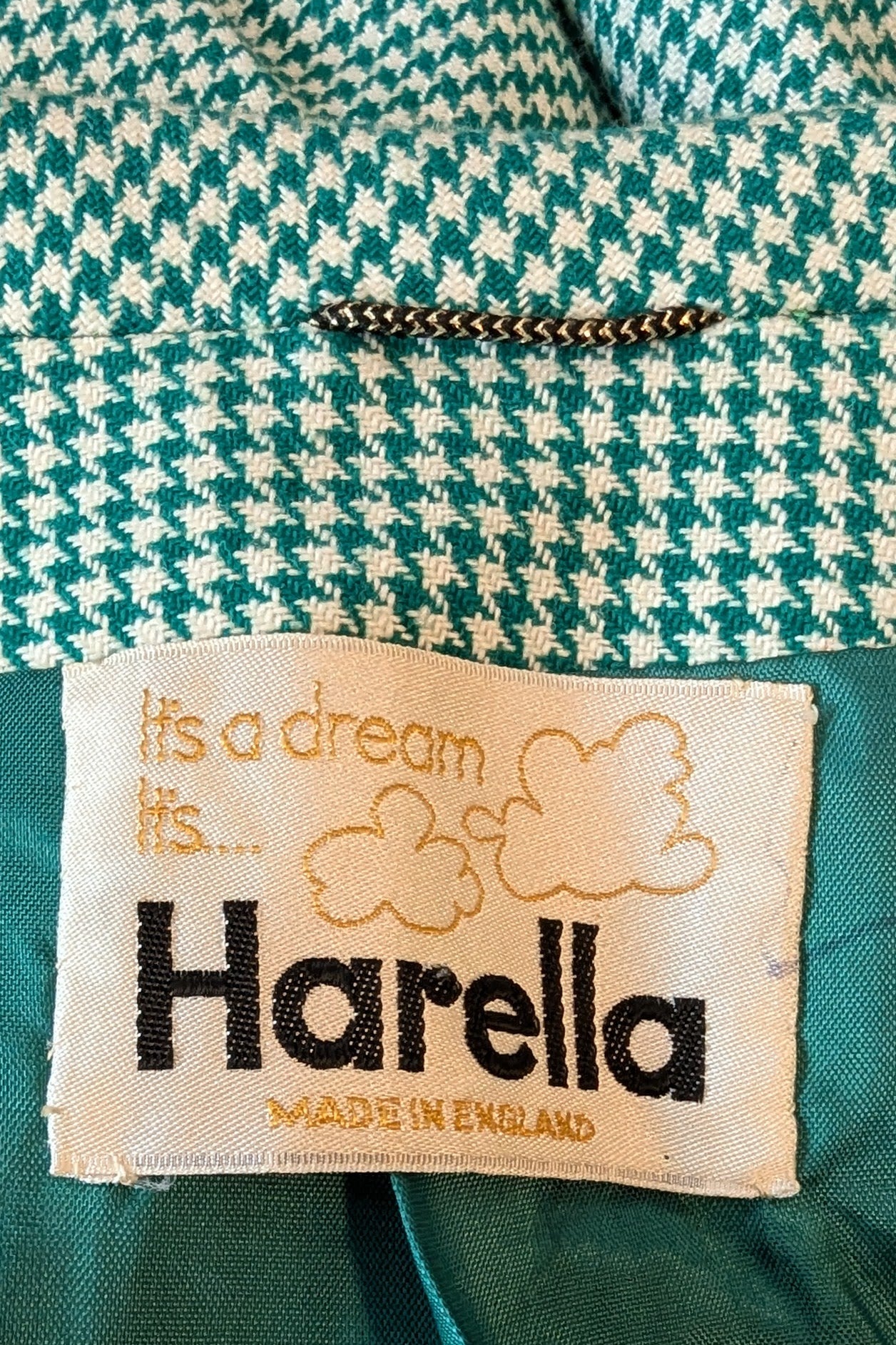 1960s Green Dogtooth Coat by Harella