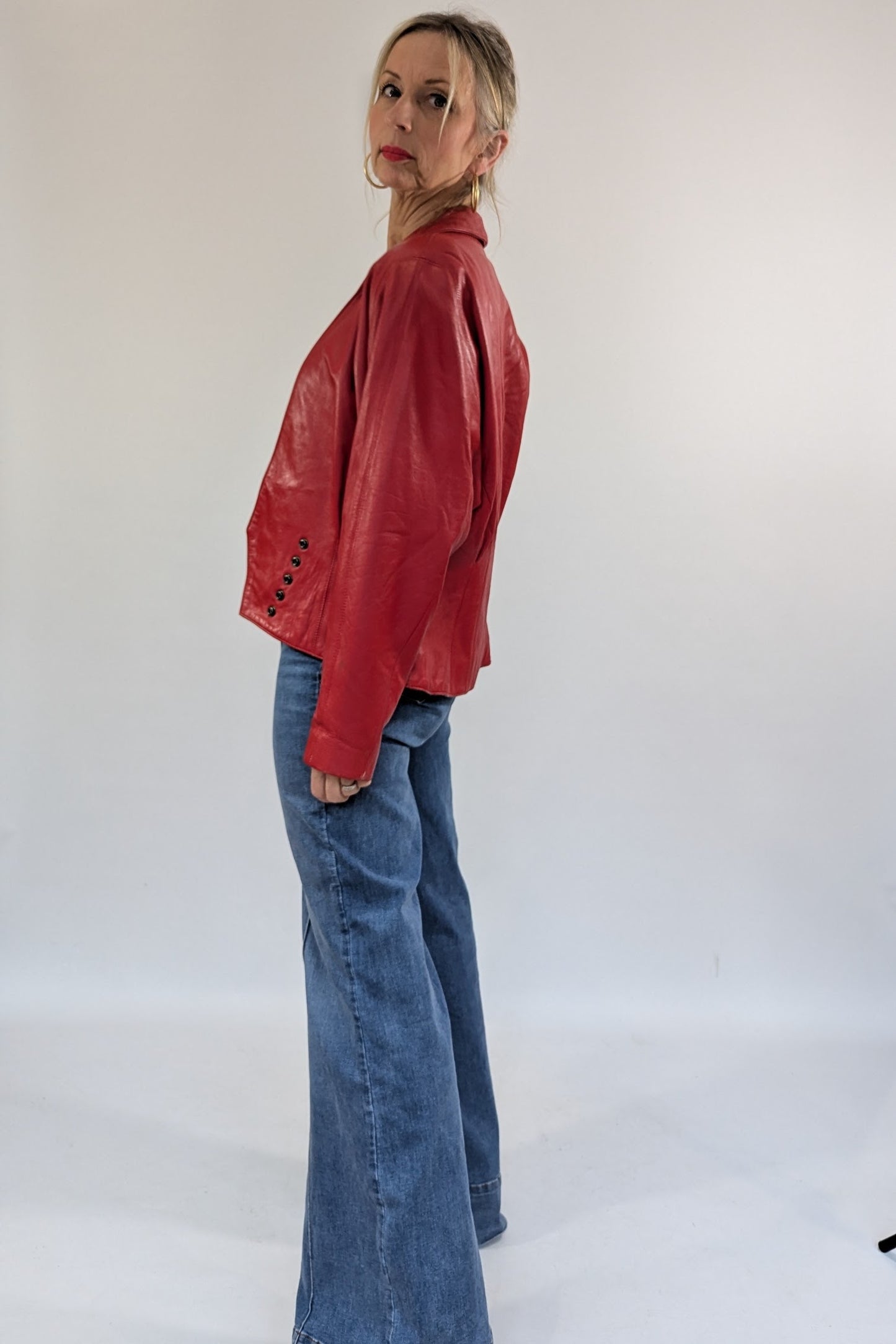 80s Red Leather Jacket