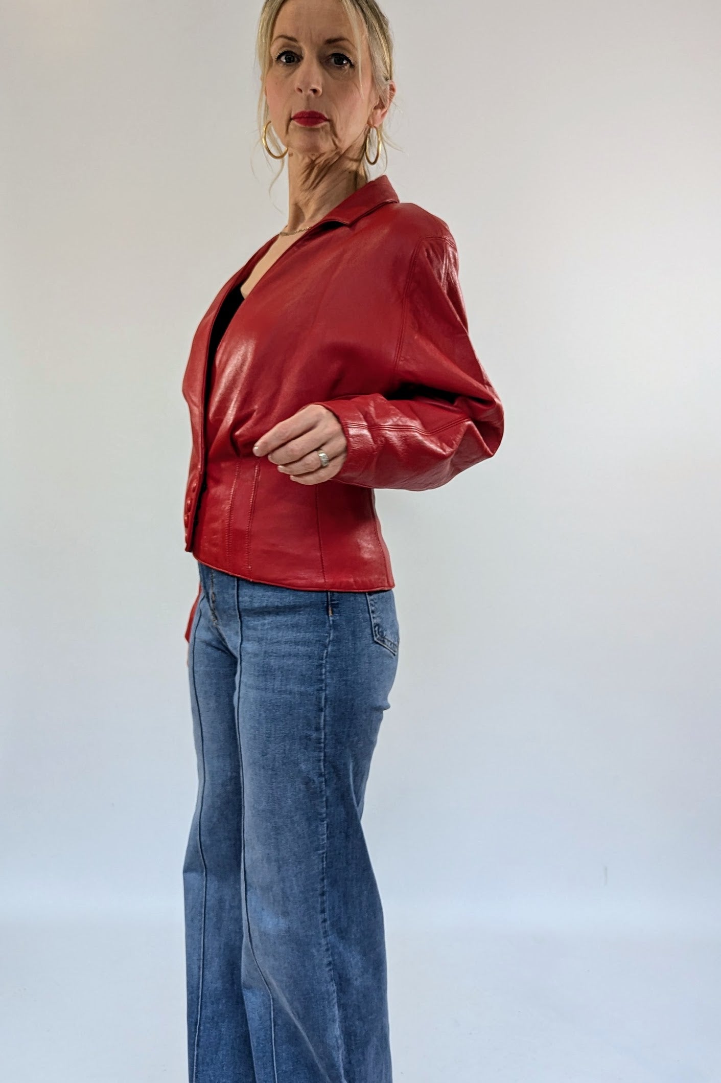 80s Red Leather Jacket
