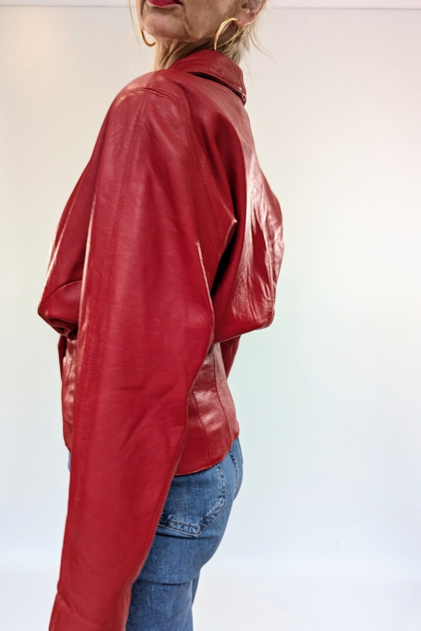 80s Red Leather Jacket