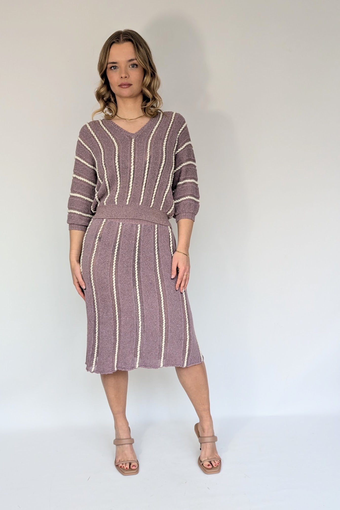Lilac and White Co-ord Set