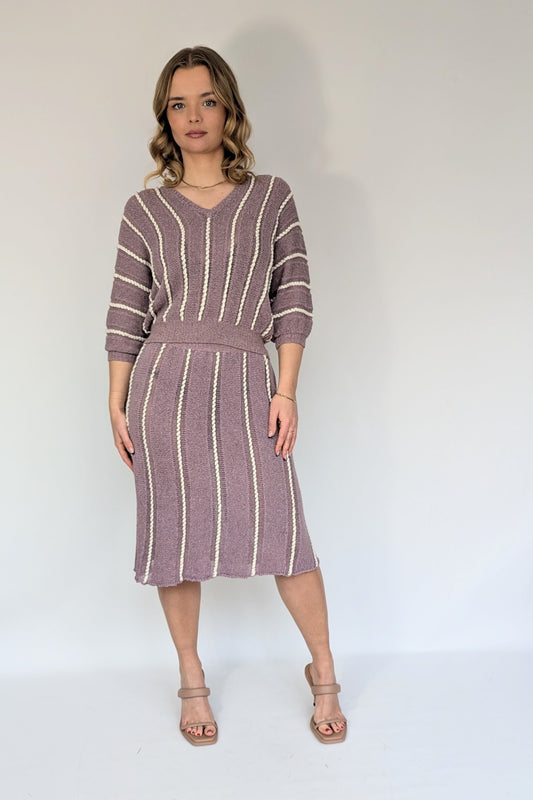 Lilac and White Co-ord Set