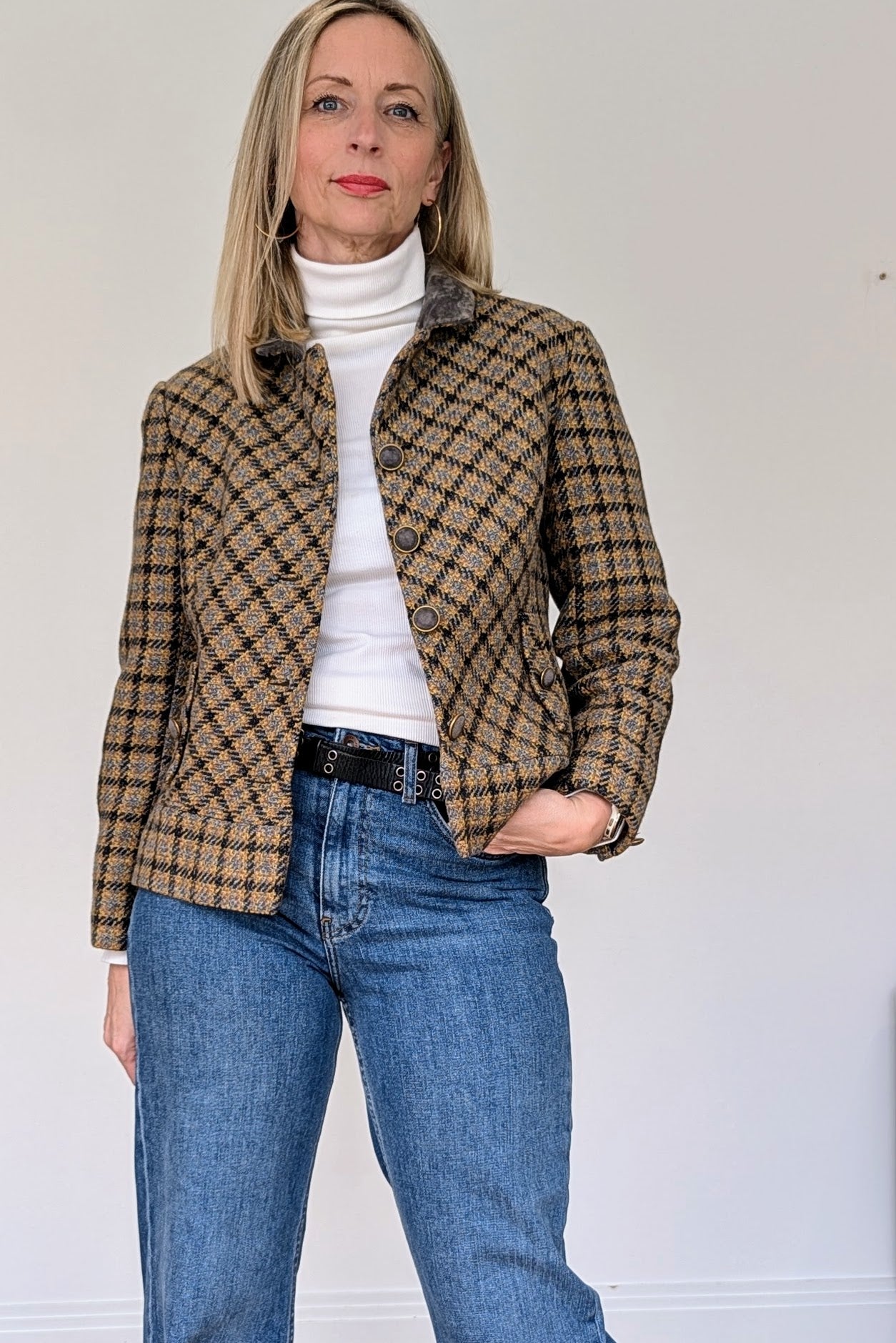 Vintage 1960s Wool Checked Jacket