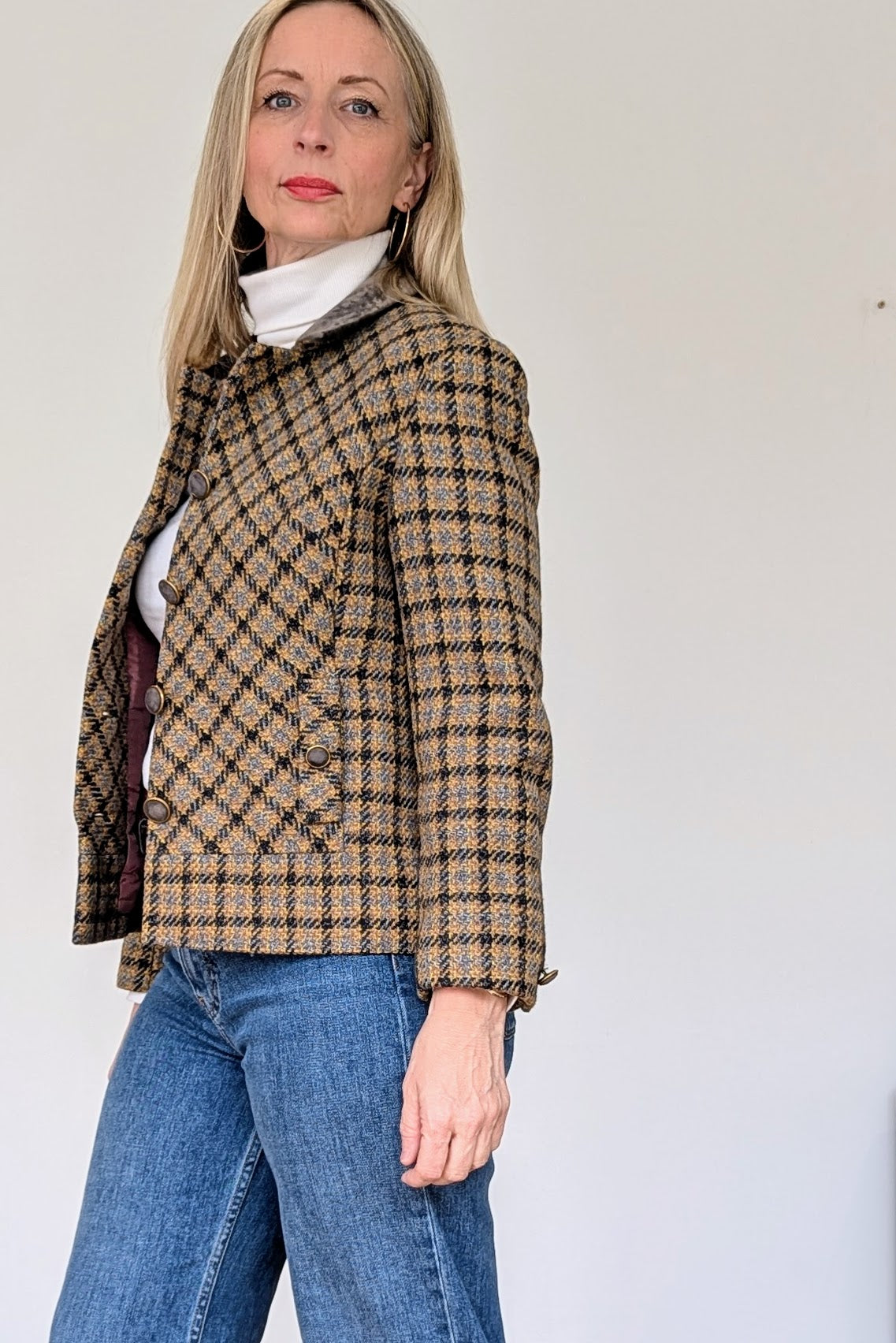 Vintage 1960s Wool Checked Jacket