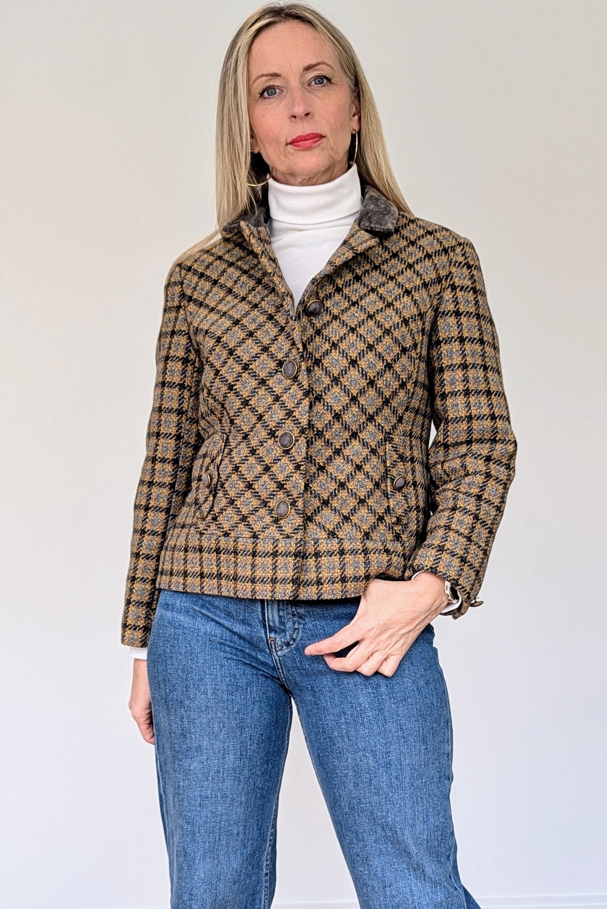 Vintage 1960s Wool Checked Jacket