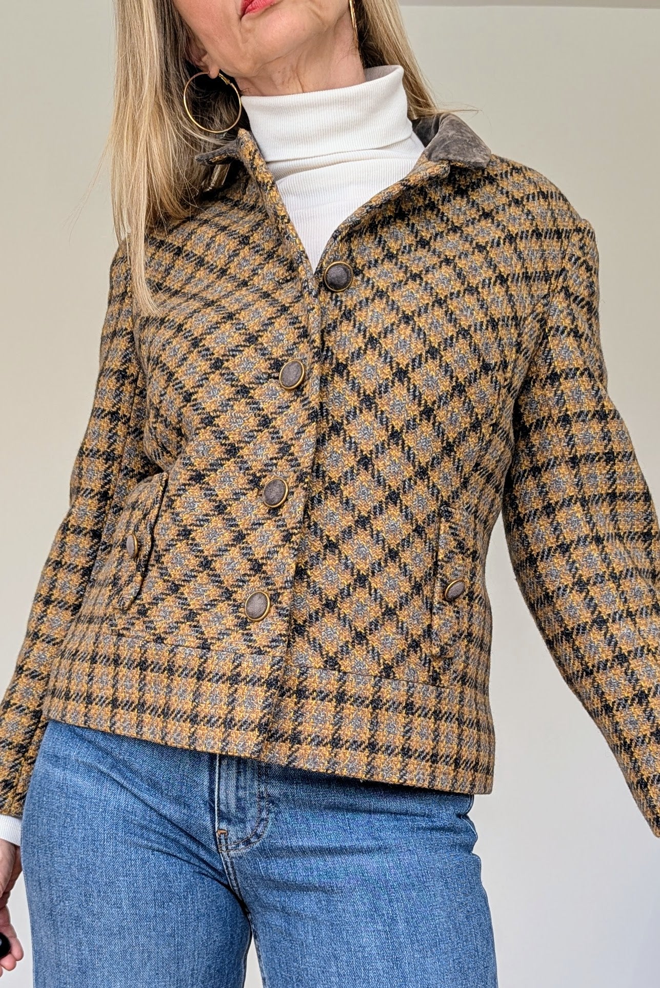 Vintage 1960s Wool Checked Jacket