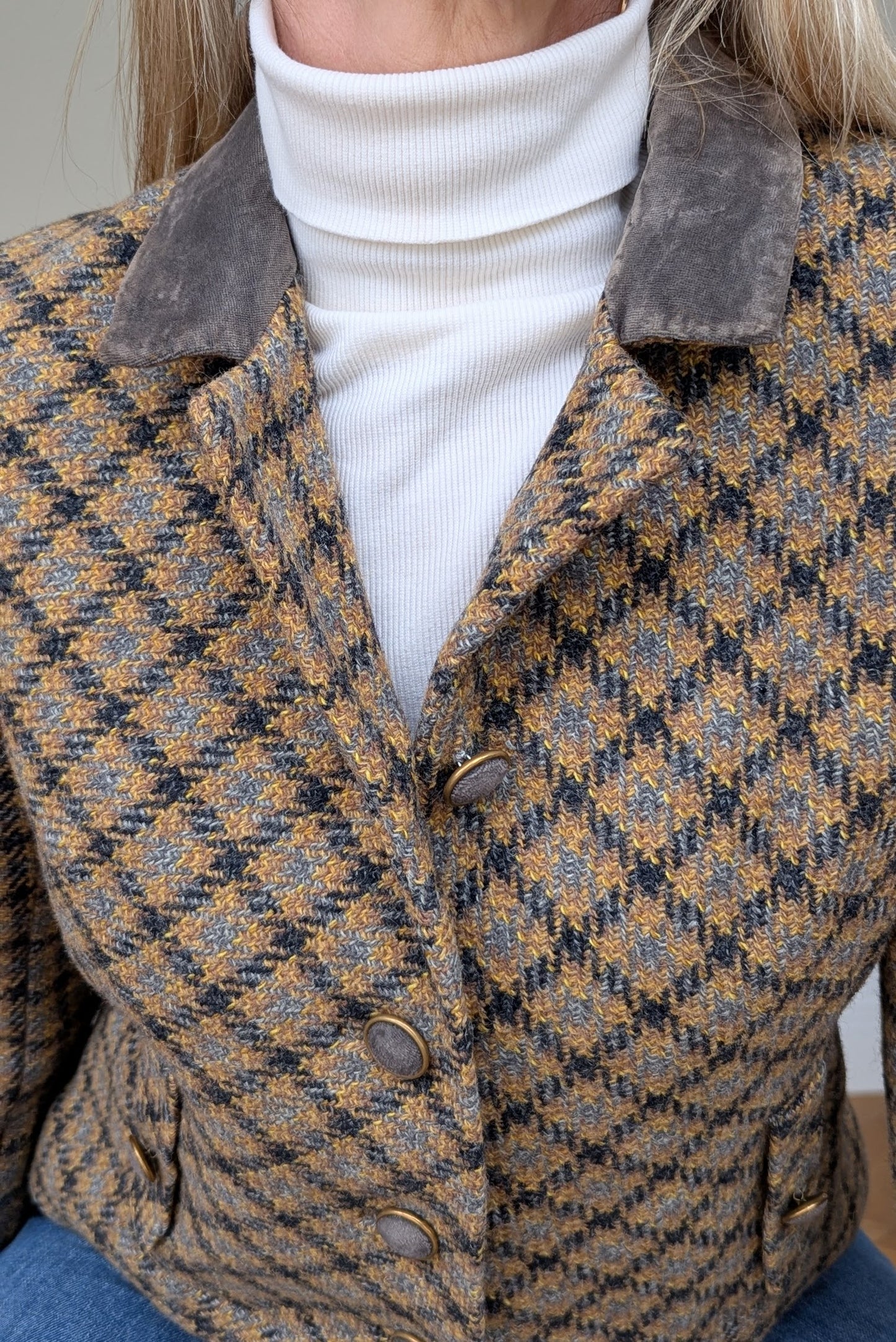 Vintage 1960s Wool Checked Jacket