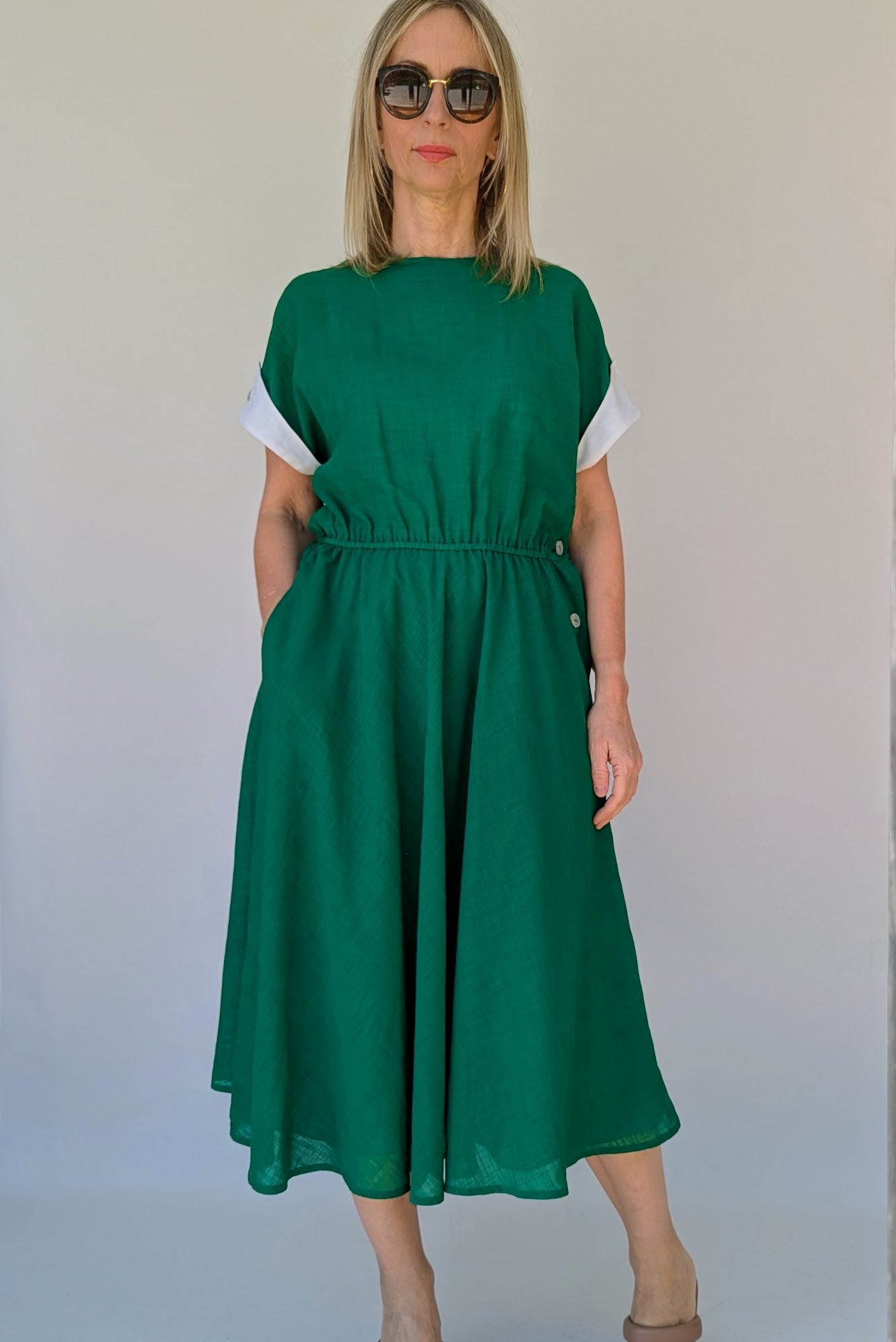 Green Vintage Swing Dress