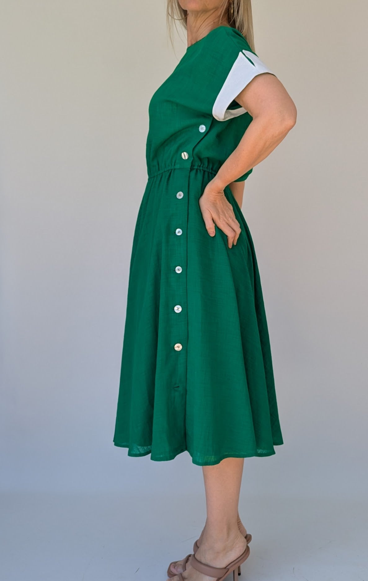 Green Vintage Swing Dress