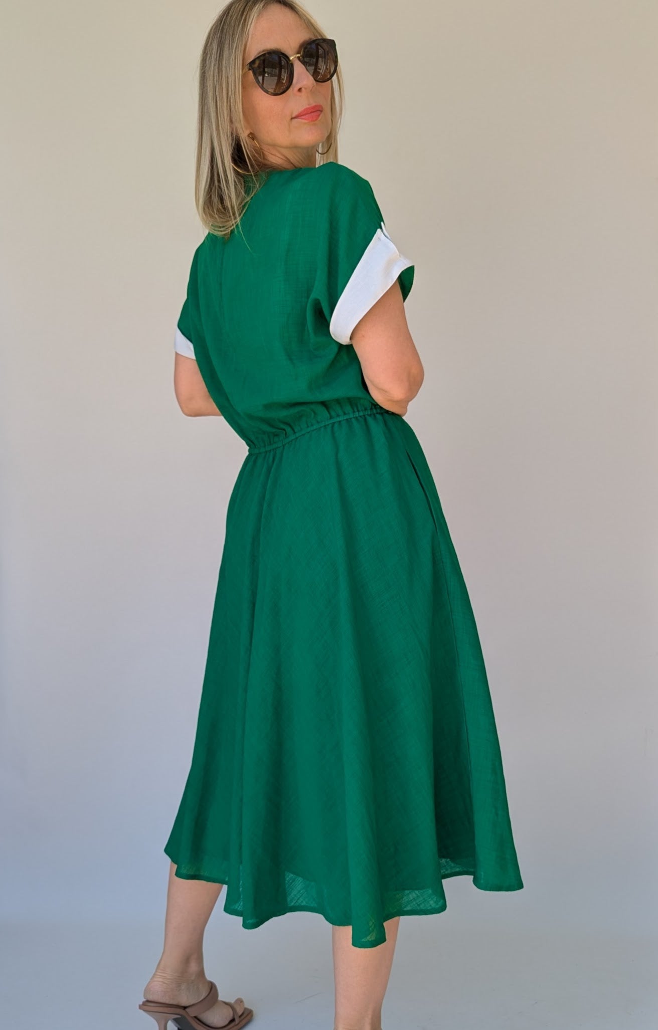 Green Vintage Swing Dress