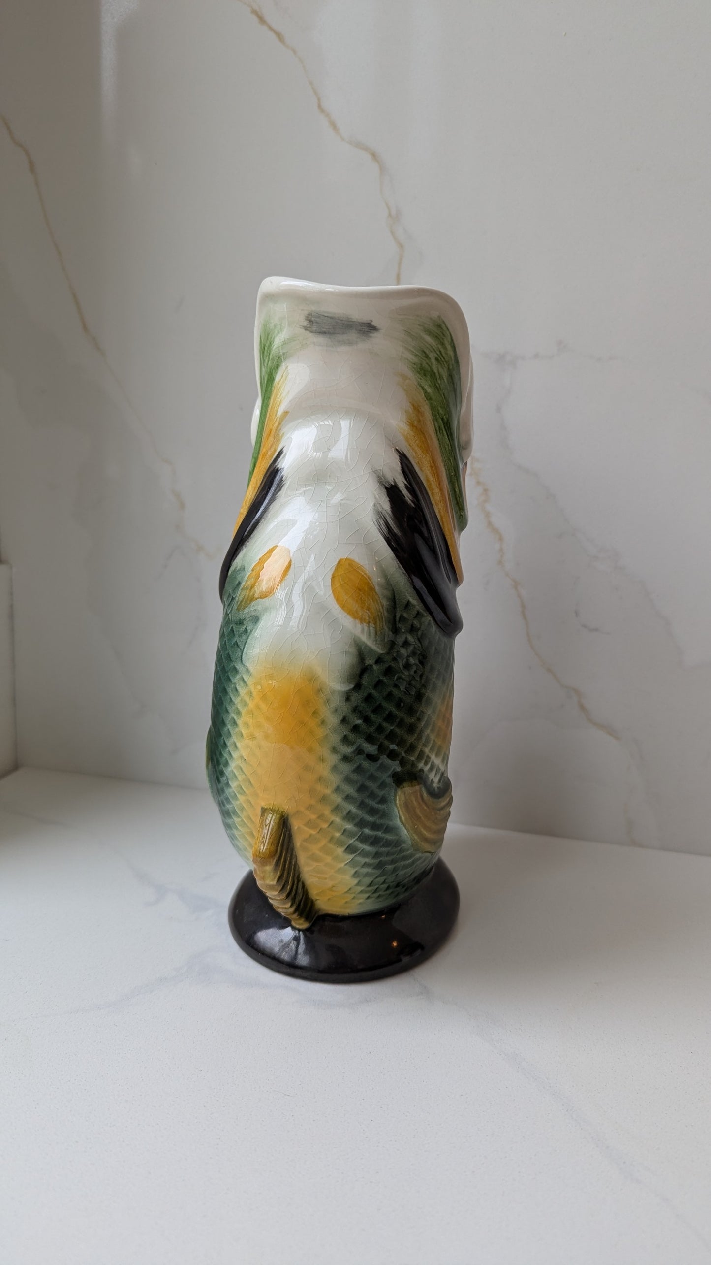 Original Royal Winton Hand Painted Gurgle Jug, Fish Gluggle Jug