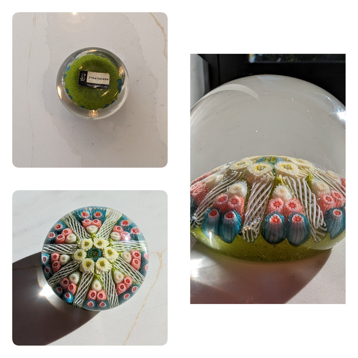 Vintage 1950s Murano Millefiori, Strathearn and Other Glass Paperweights