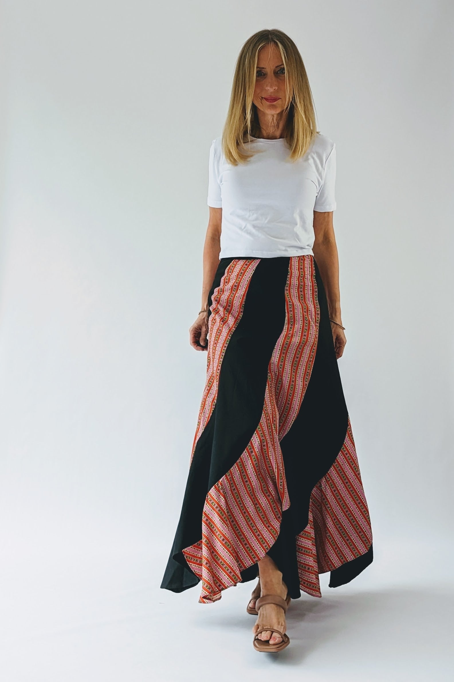 70s boho maxi skirt