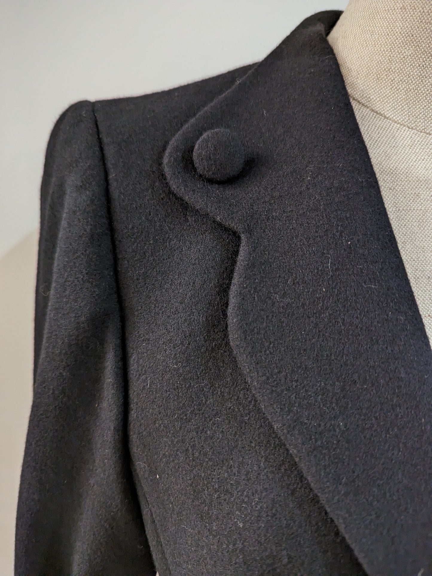 black wool bolero jacket