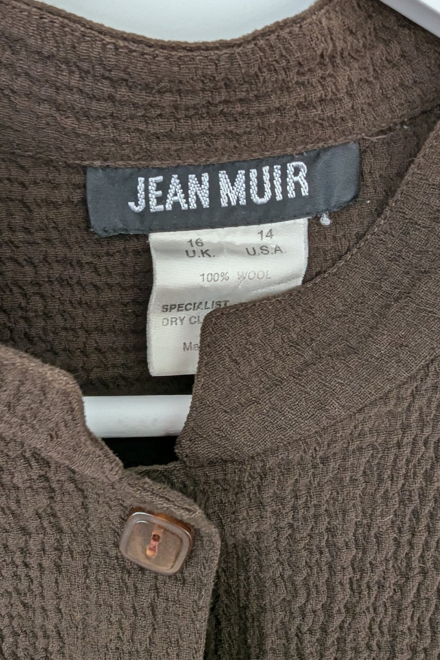 label on jean muir vintage shirt