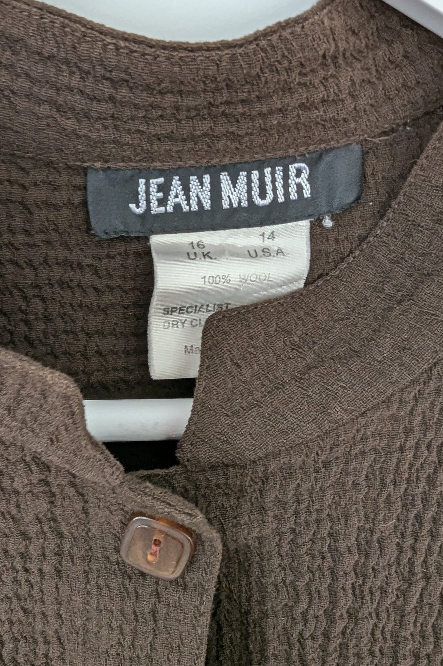 label on jean muir vintage shirt