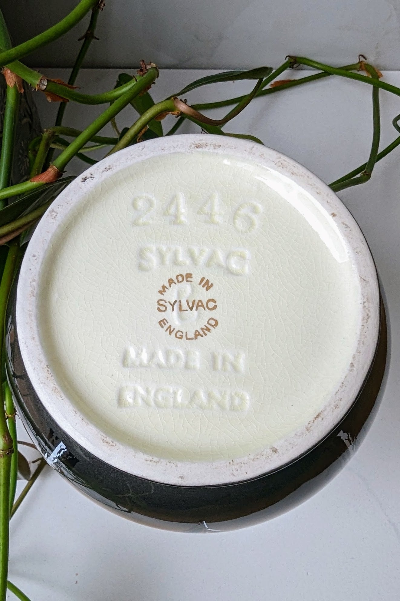 Sylvac made in England mark on vase