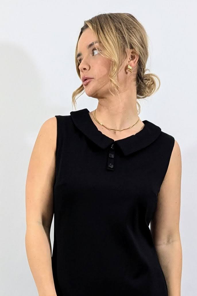 1960s Louis Feraud Black Party Dress
