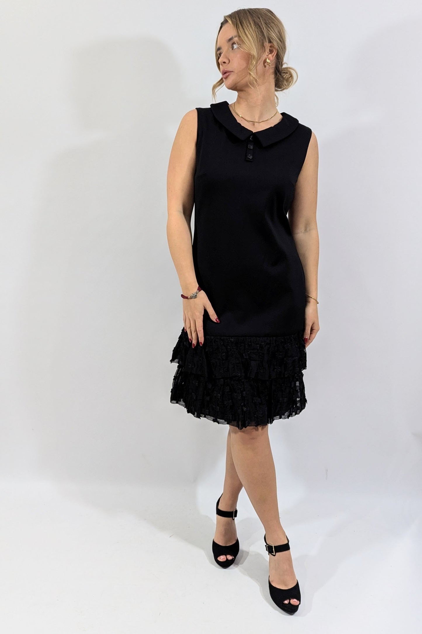 1960s Louis Feraud Black Party Dress