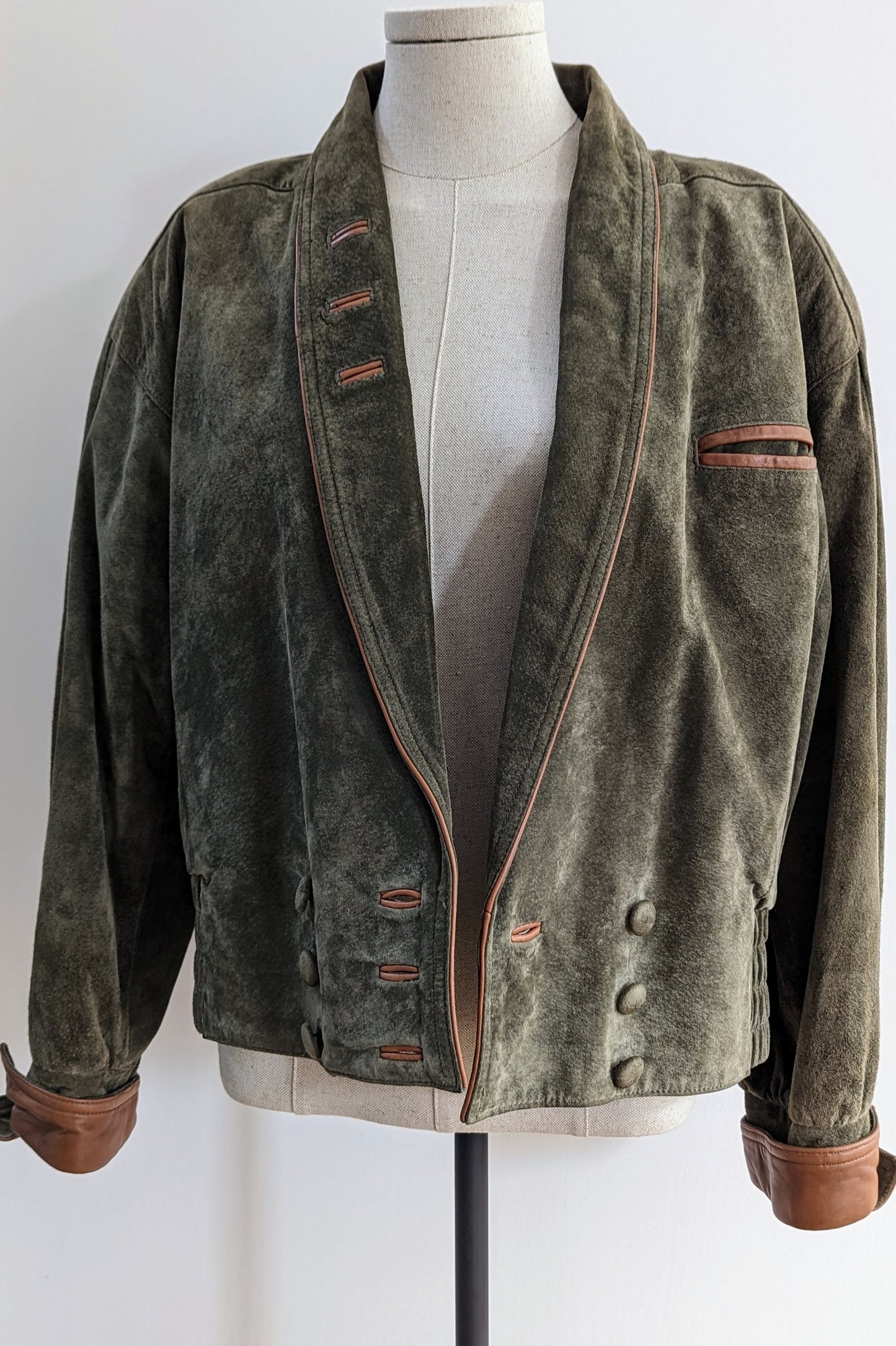 Khaki batwing jacket