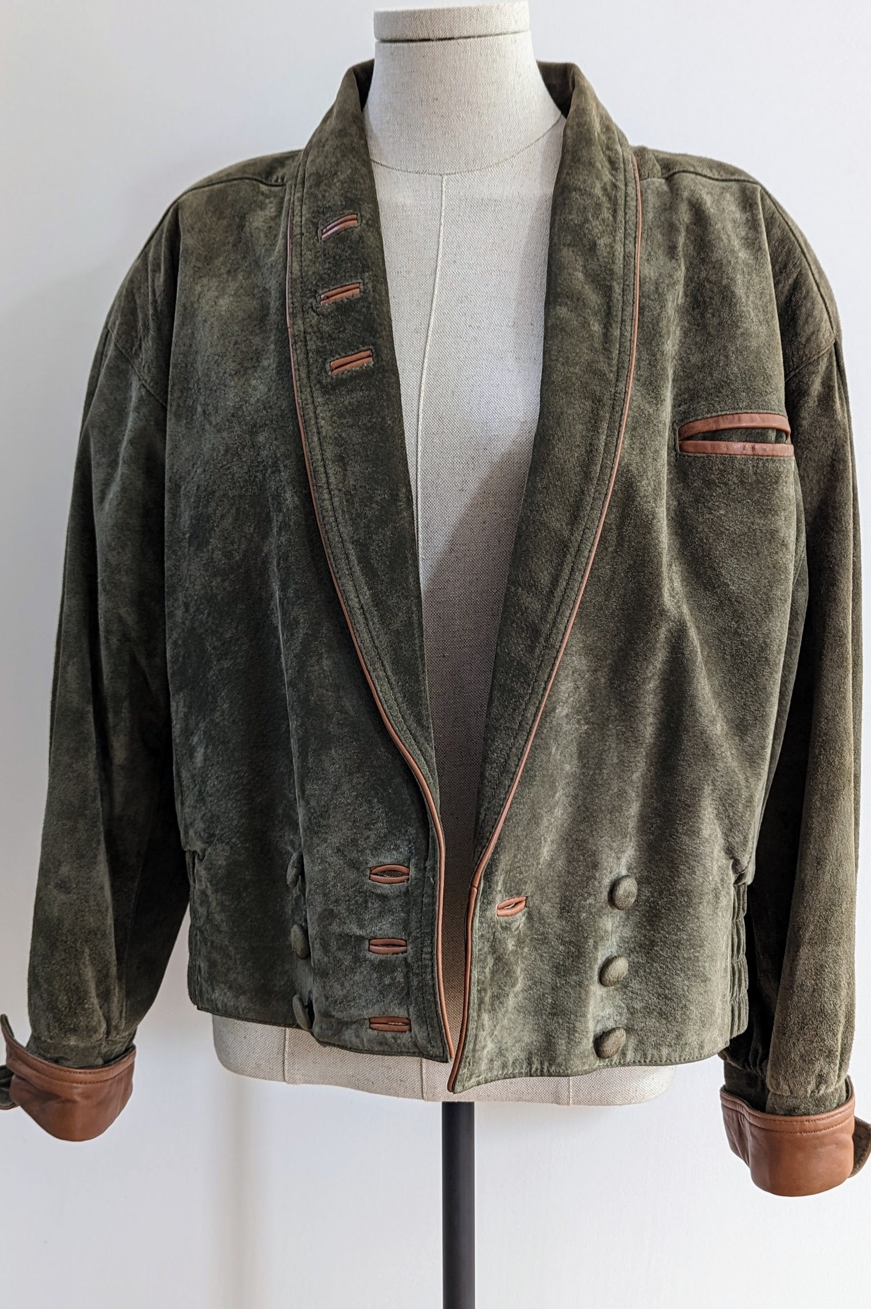 Khaki batwing jacket