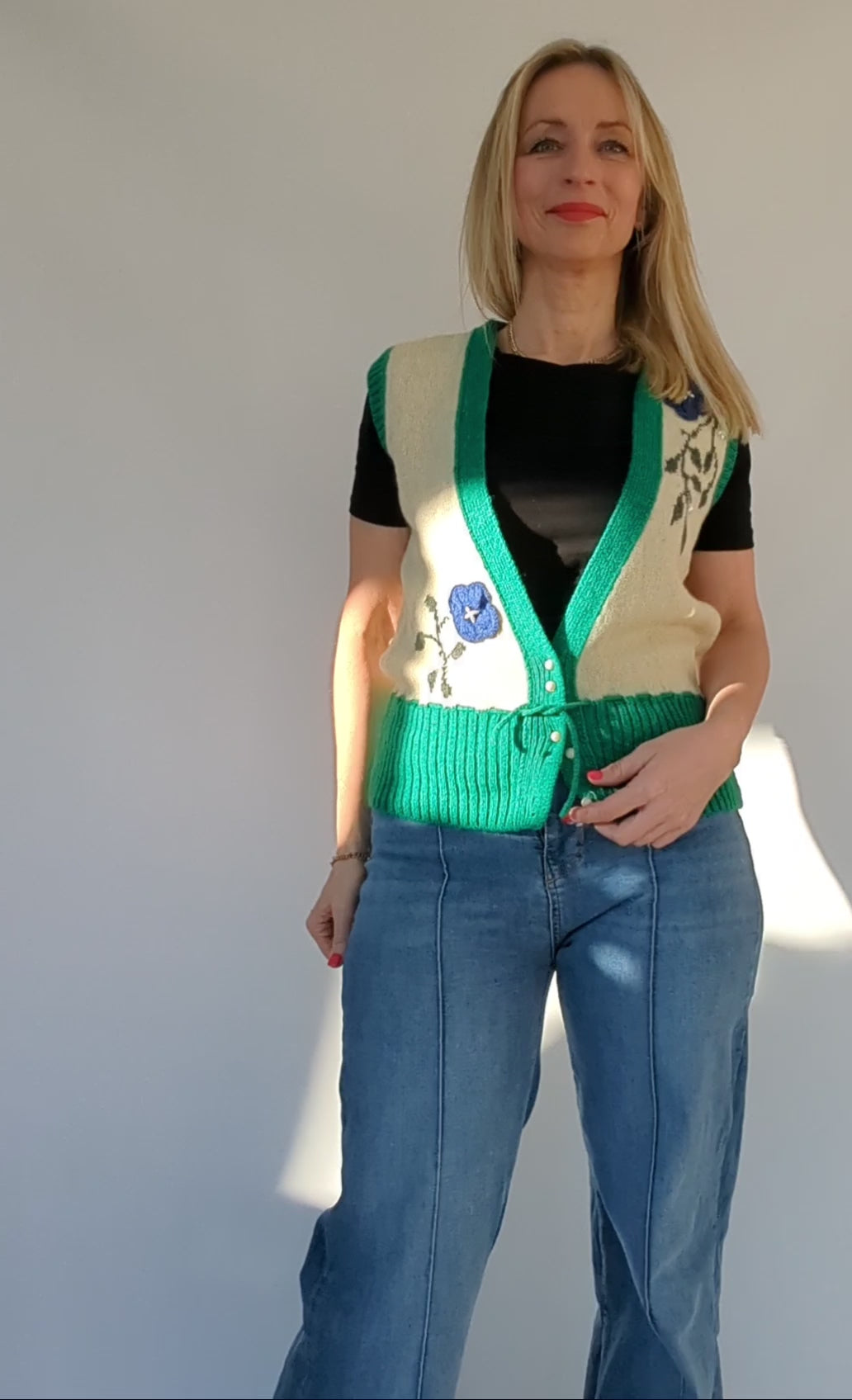 vintage wool boho  waistcoat