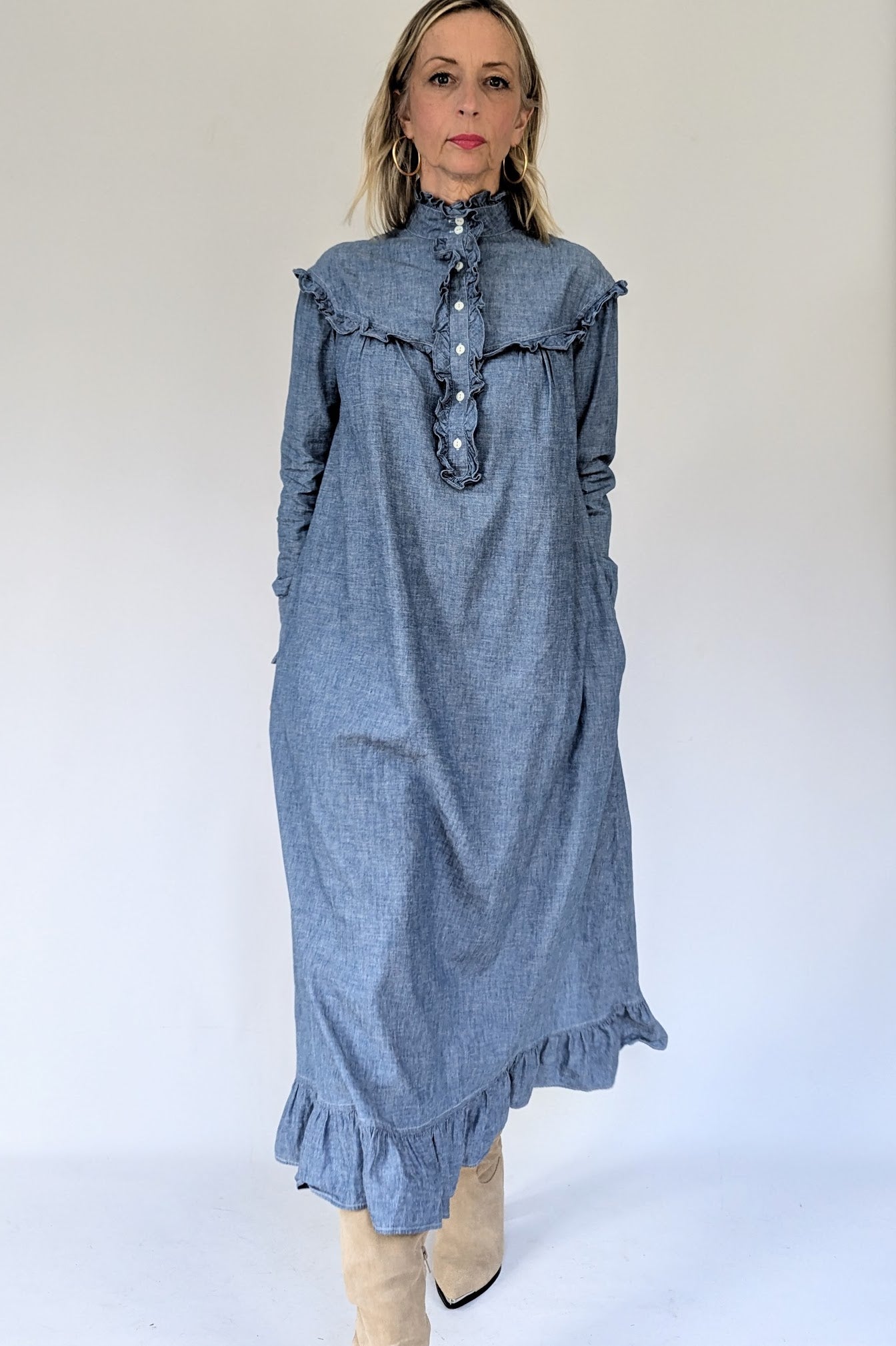 ralph lauren vintage prairie maxi dress