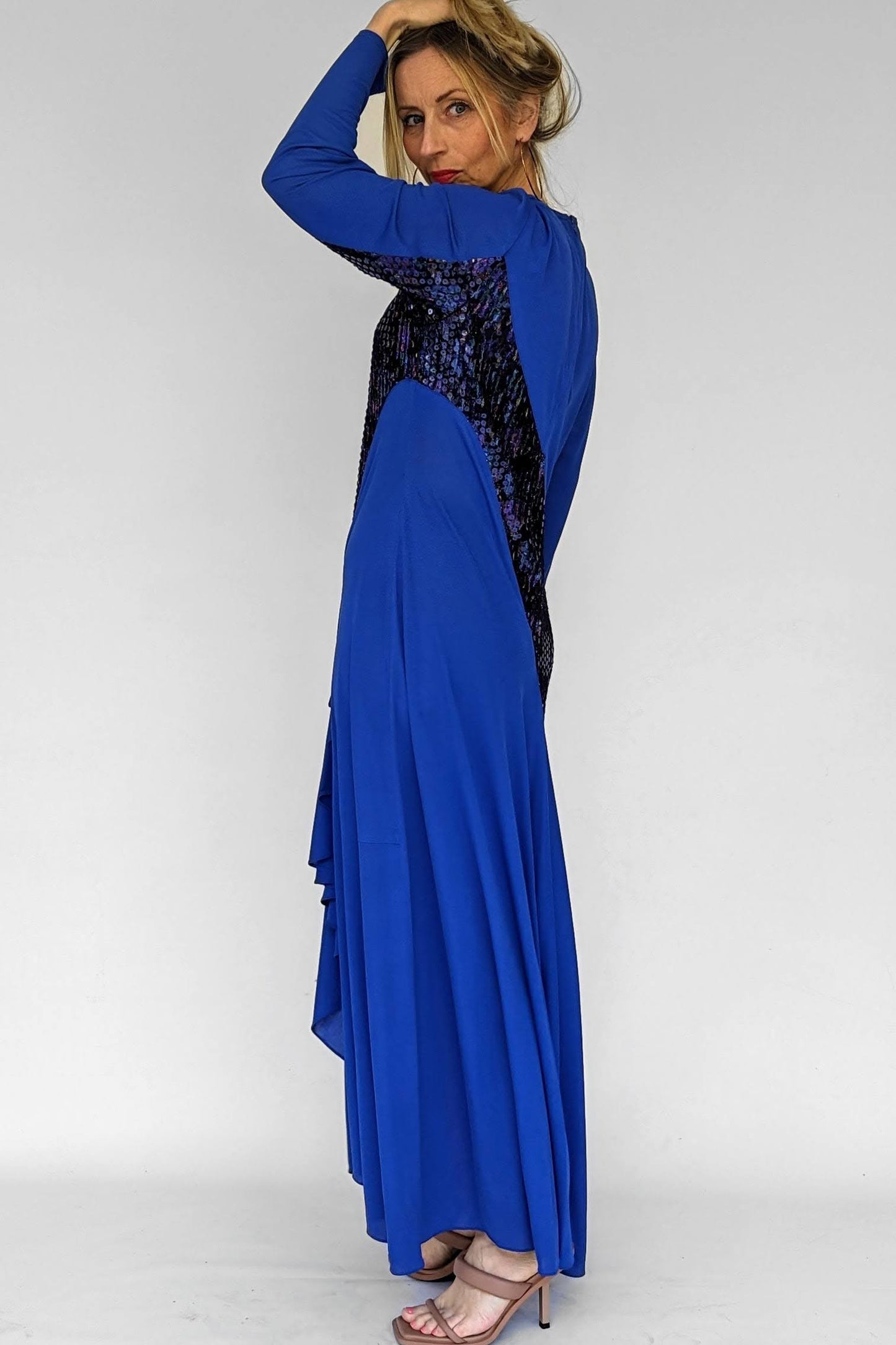 Blue 80s Evening Gown