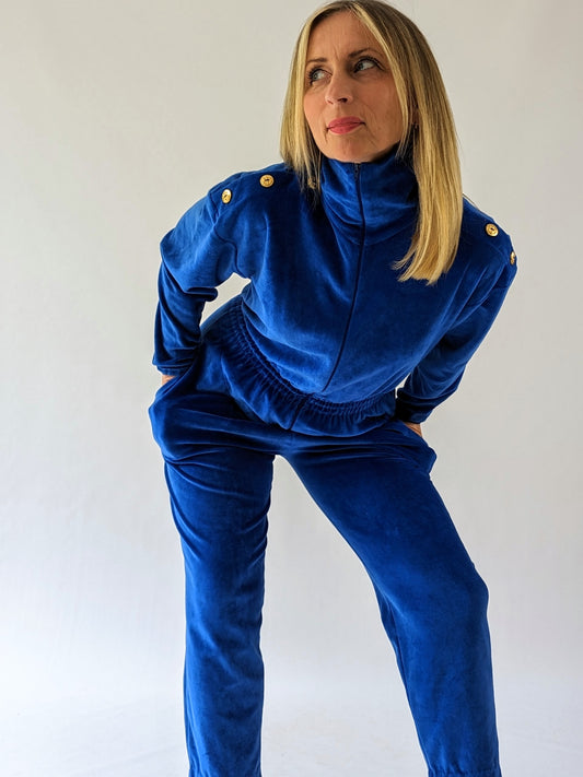 80s blue jumpsuit