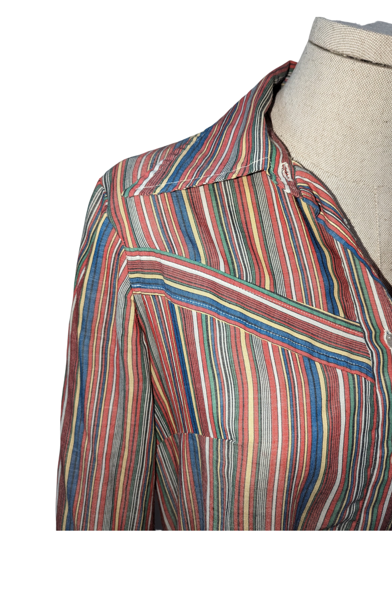 70s striped shirt dress