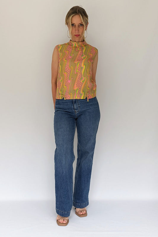60s Pastel Mod Top