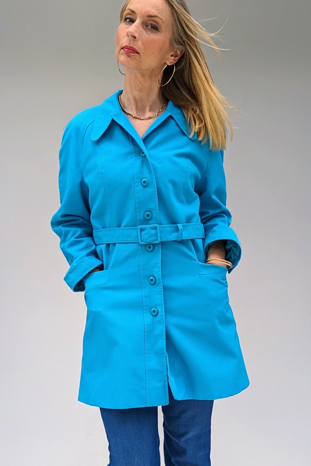 Turquoise vintage coat