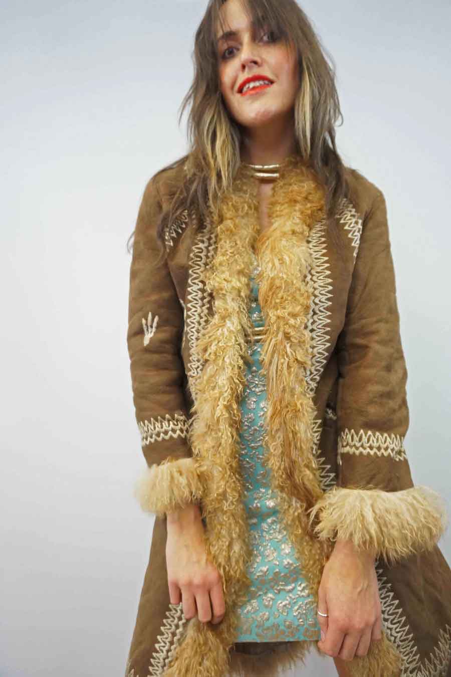 vintage almost famous embroidered 60s boho hippie coat
