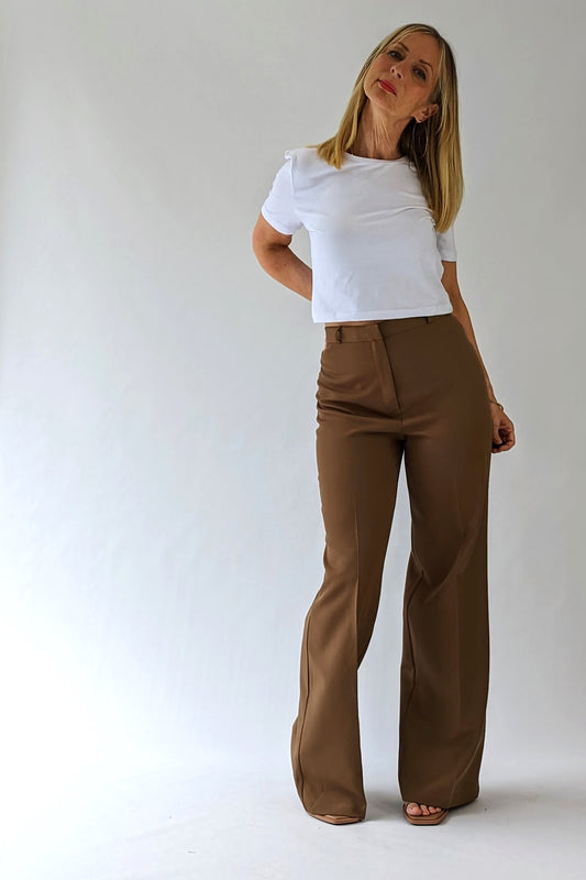 vintage long brown ladies trousers
