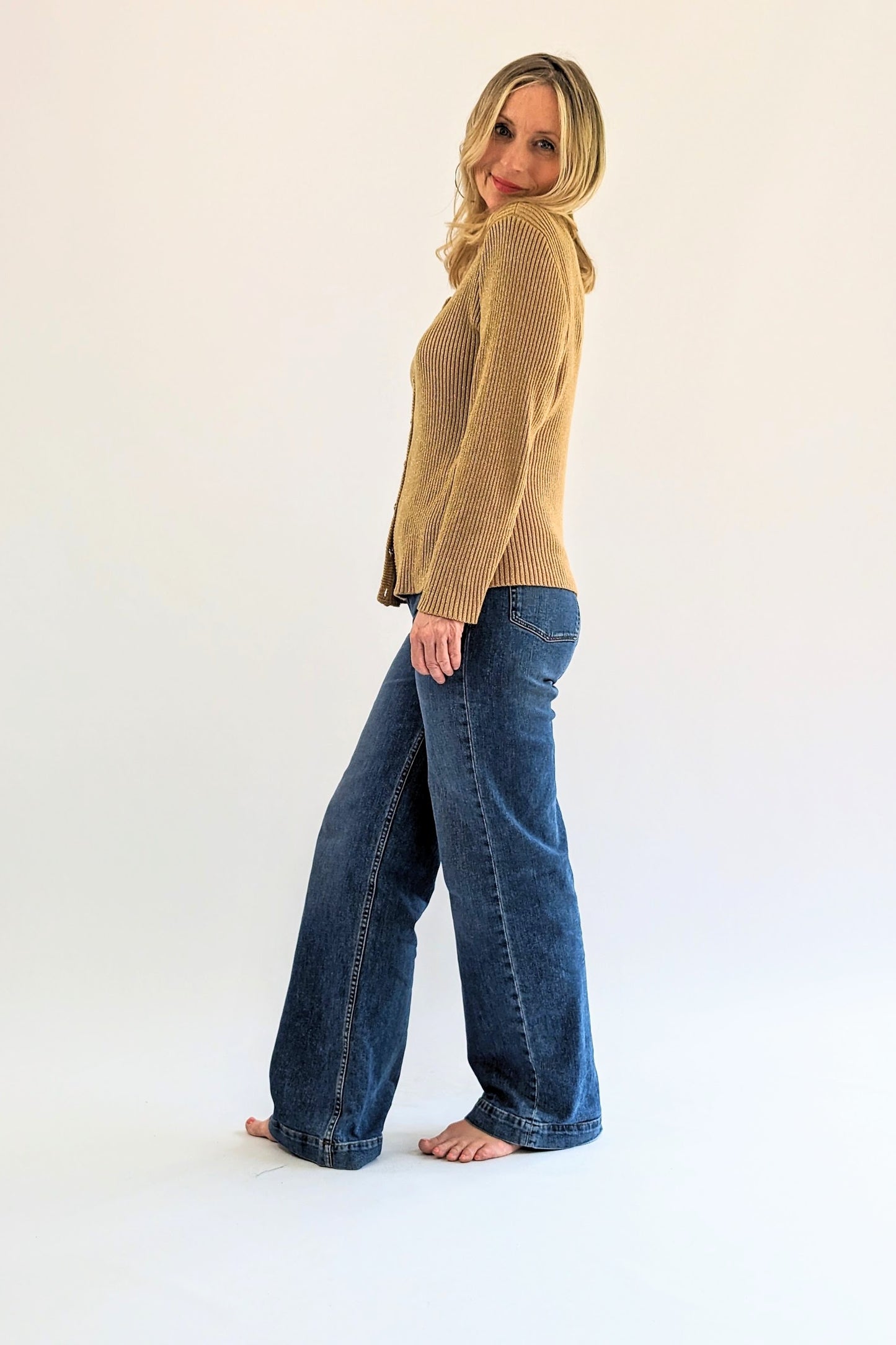 Metallic Gold Vintage Cardigan