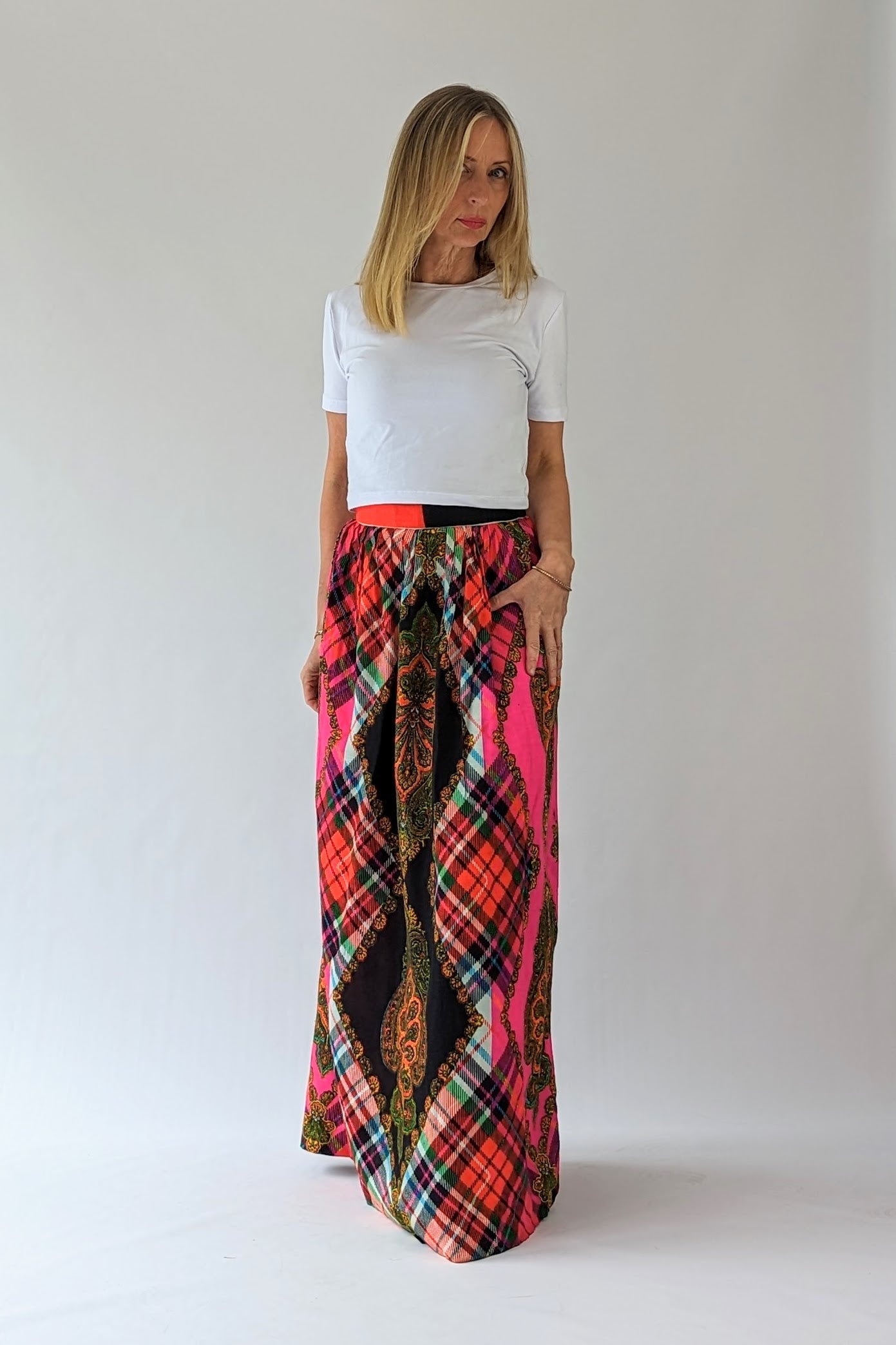 70s fabric vintage skirt