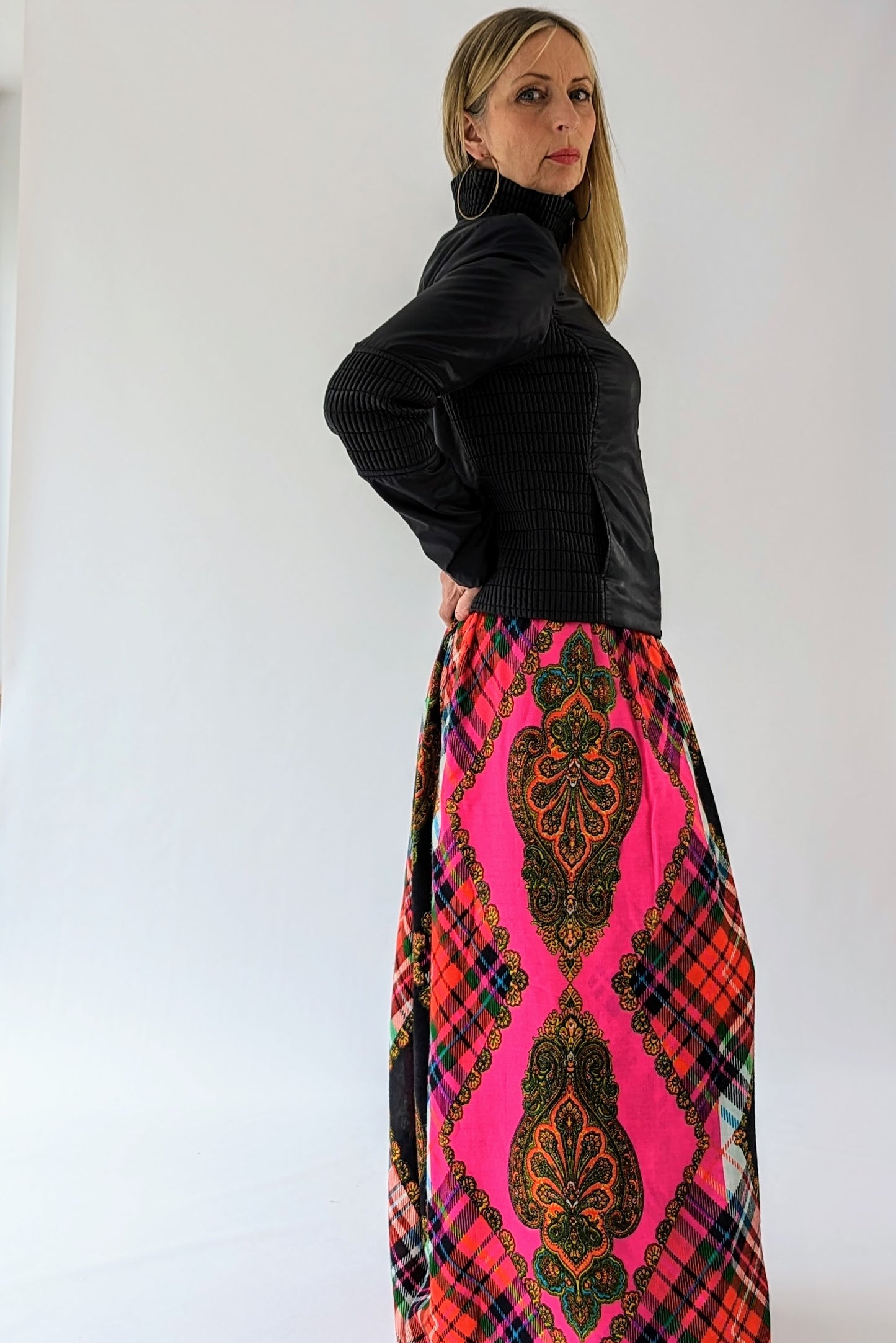 Bright coloured vintage maxi skirt