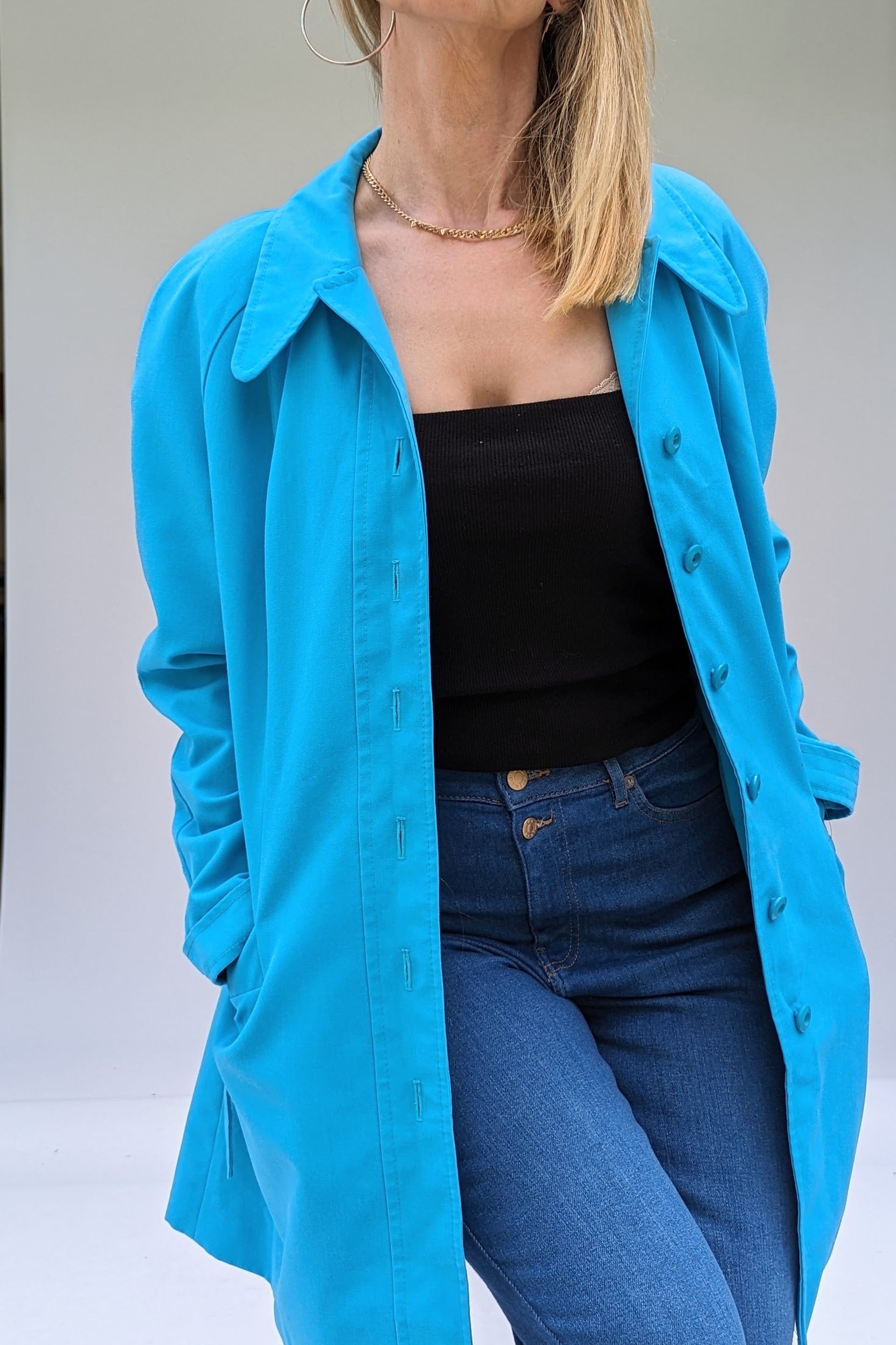 Vintage blue trench