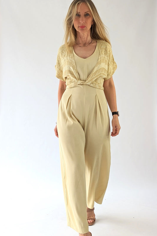 vintage yellow jumpsuit