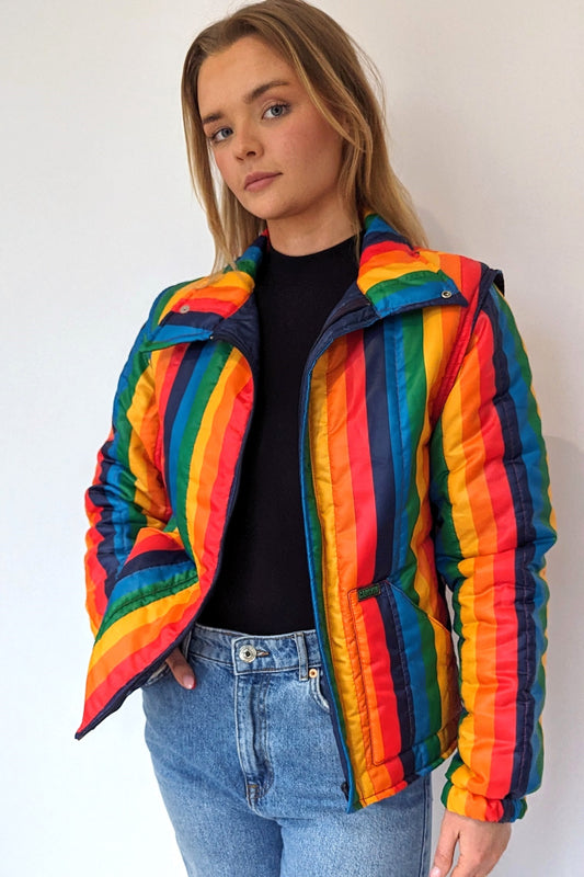 rainbow puffer jacket 