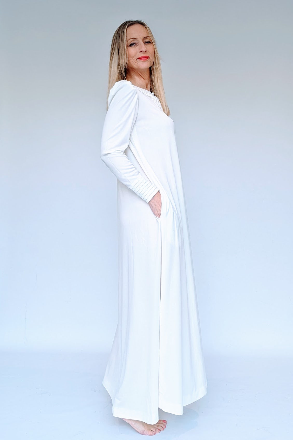 white-evening-vintage-dress-Jean-Varon