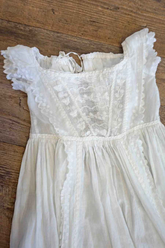 Victorian Broderie Anglaise Christening Gown