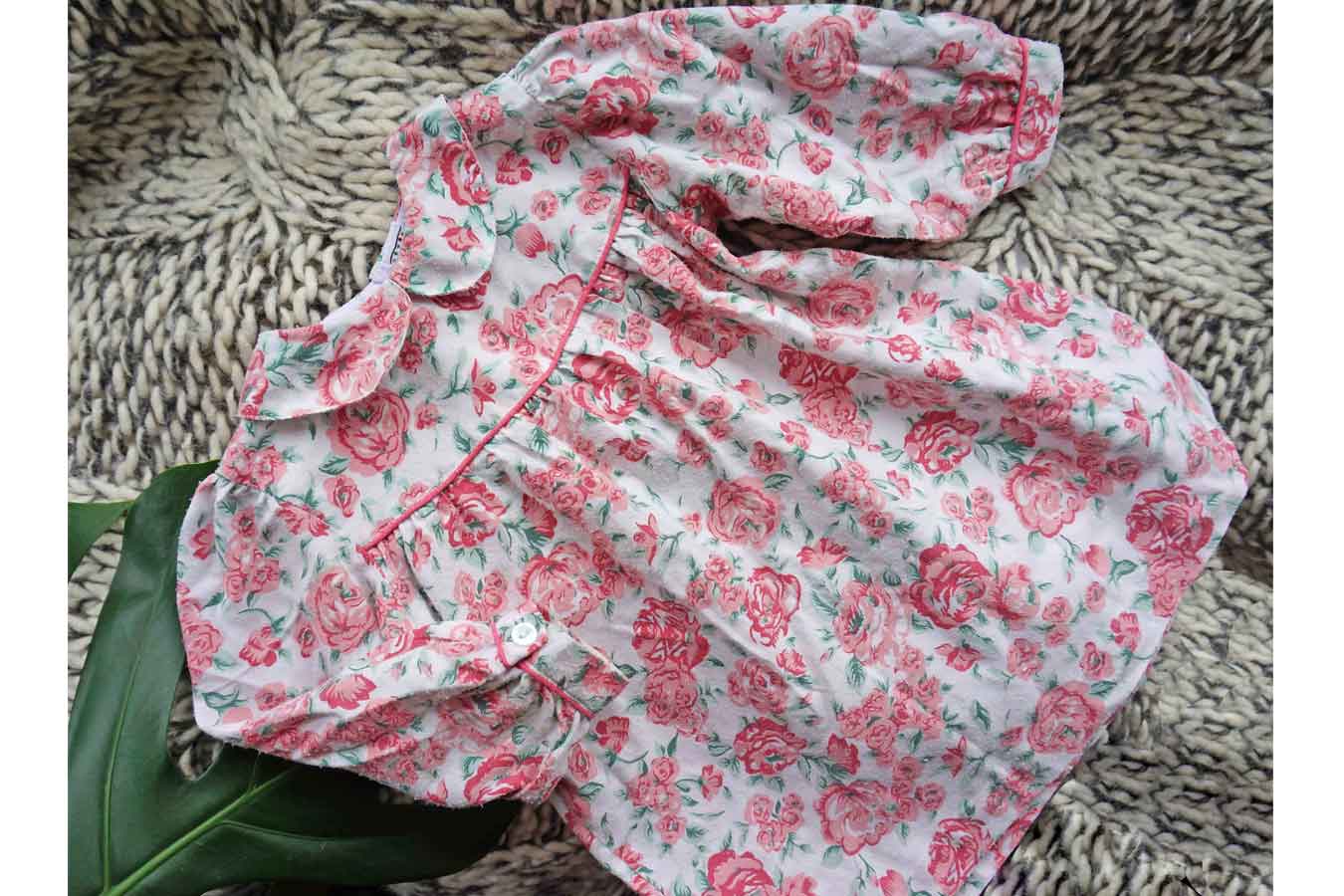 Vintage Baby Girls Pink Floral Easter Dress - vintage baby girls clothes - ada's attic vintage