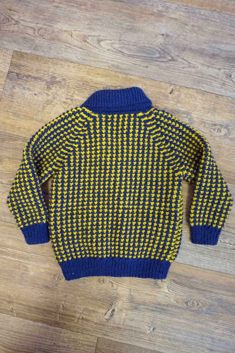 retro 80s chunky hand knit cardigan