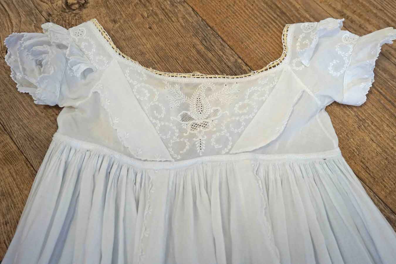 Victorian Whitework Embroidered Christening Dress