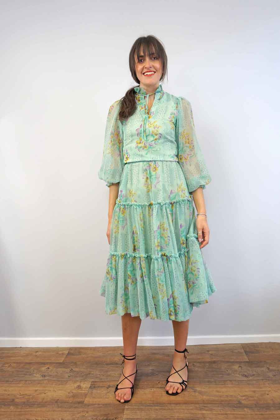 tulle floral full long bohemian skirt