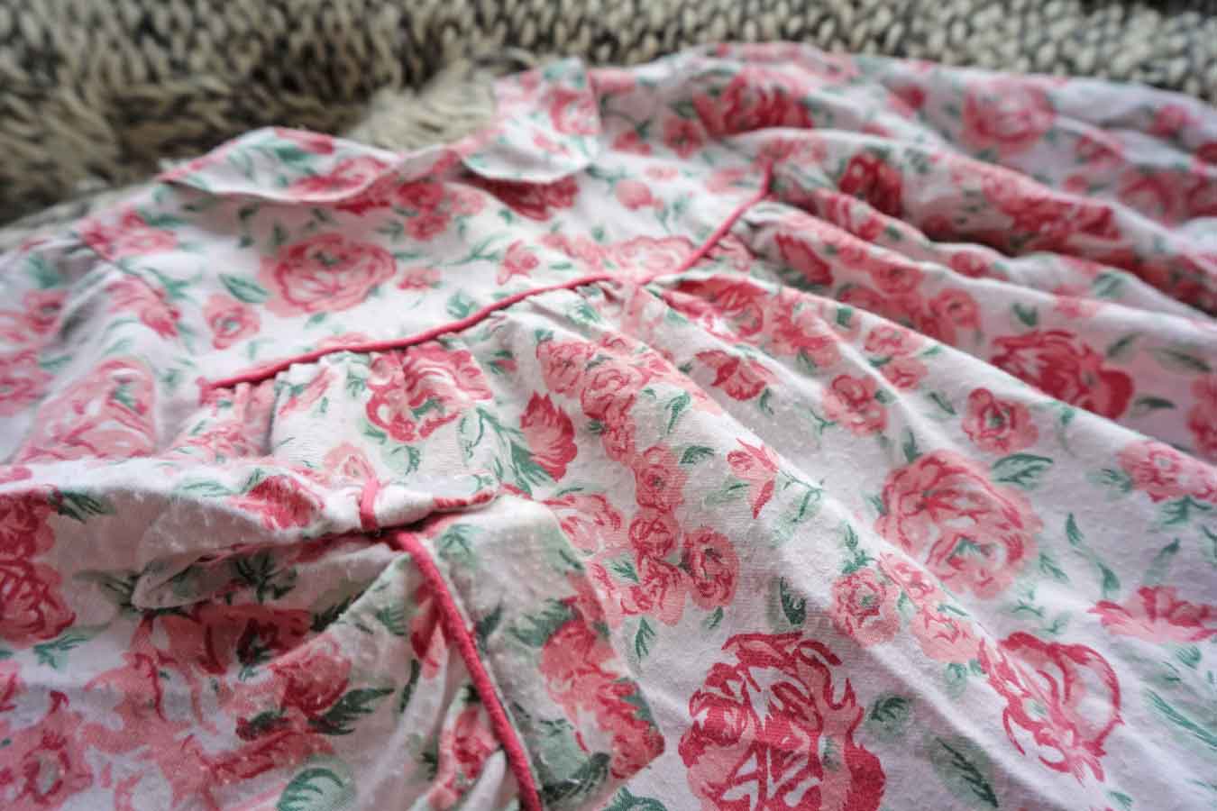 Vintage Baby Girls Pink Floral Easter Dress - vintage children's clothes - ada's attic vintage