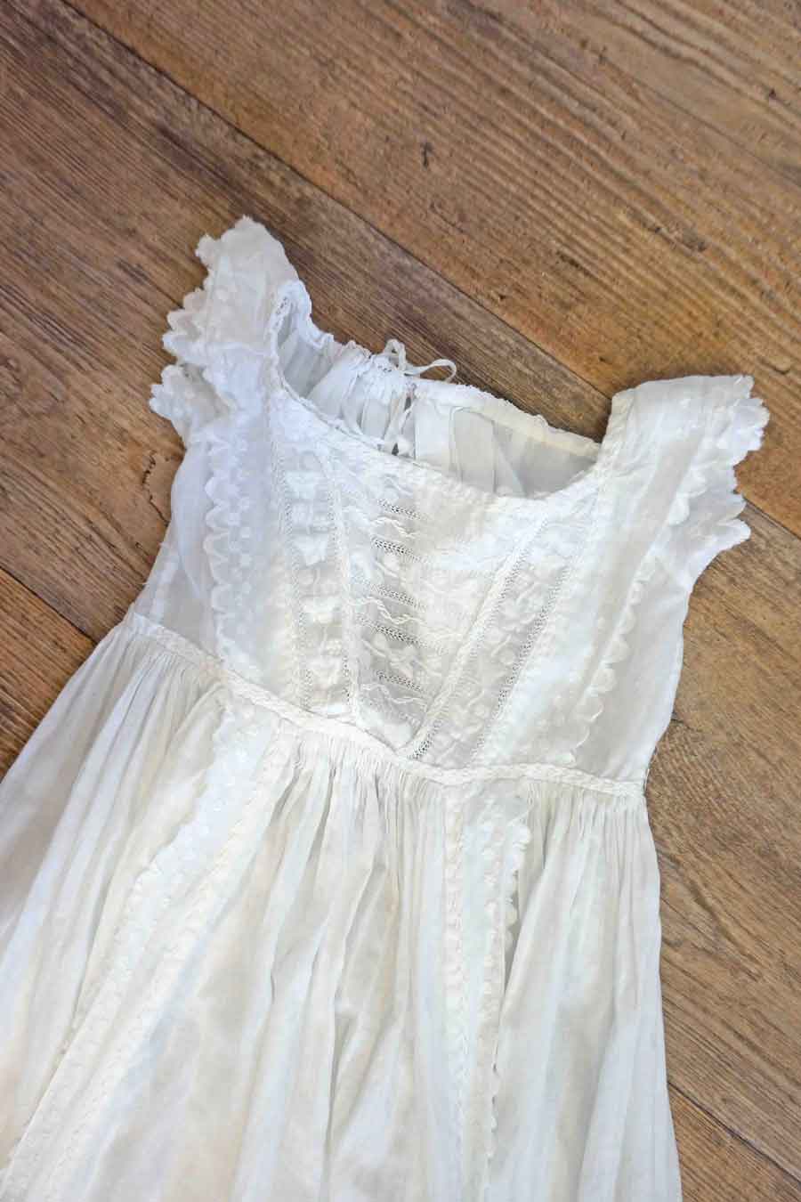 pontielle embroidered christening gown