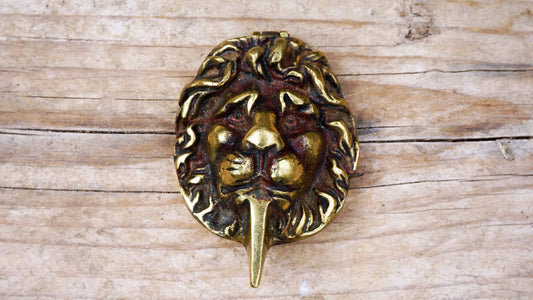 Brass Lion Escutcheon Key Cover